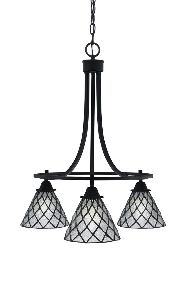 Toltec Lighting - 3413-MB-9185 - Three Light Chandelier - Paramount - Matte Black