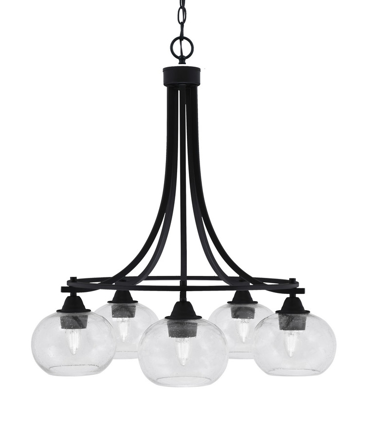 Toltec Lighting - 3415-MB-202 - Five Light Chandelier - Paramount - Matte Black
