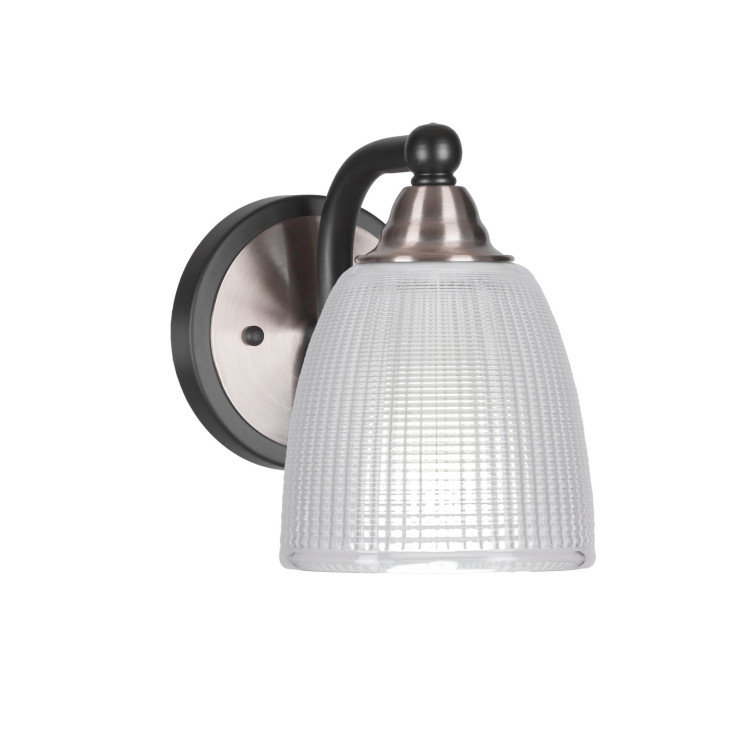 Toltec Lighting - 3421-MBBN-500 - One Light Wall Sconce - Paramount - Matte Black & Brushed Nickel