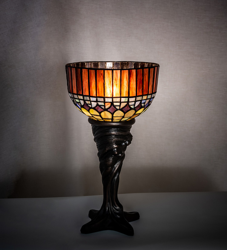 Meyda Tiffany - 244895 - One Light Mini Lamp - Tiffany Candice - Mahogany Bronze Mahogany Bronze