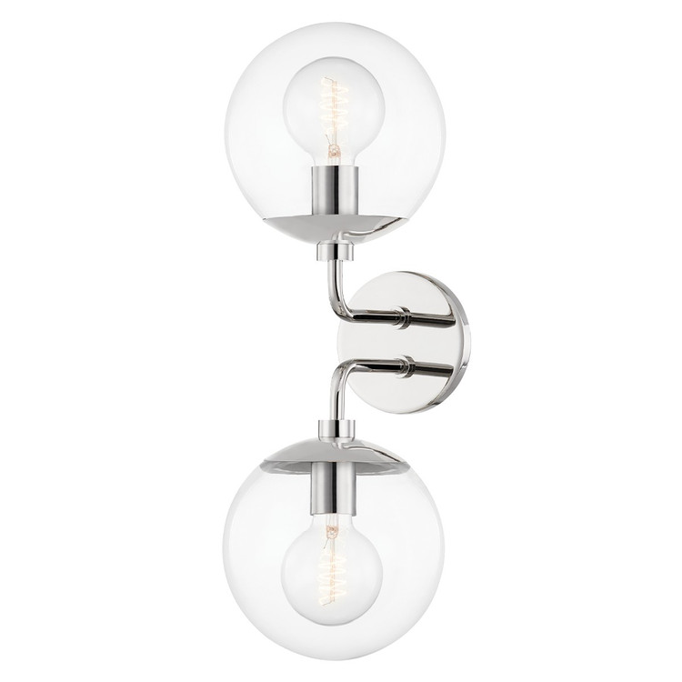 Mitzi - H503102-PN - Two Light Wall Sconce - Meadow - Polished Nickel