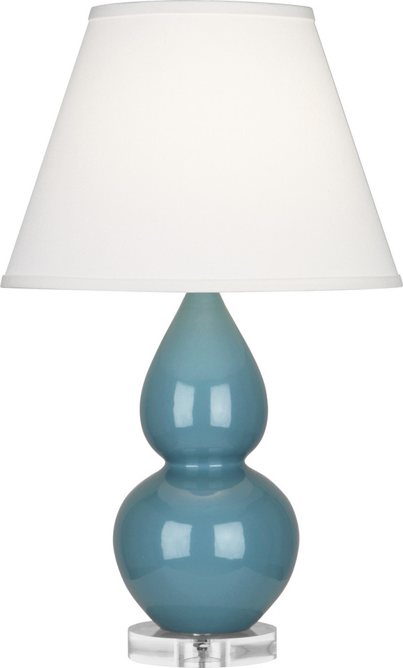 Robert Abbey - OB13X - One Light Accent Lamp - Small Double Gourd - Steel Blue Glazed Ceramic w/Lucite