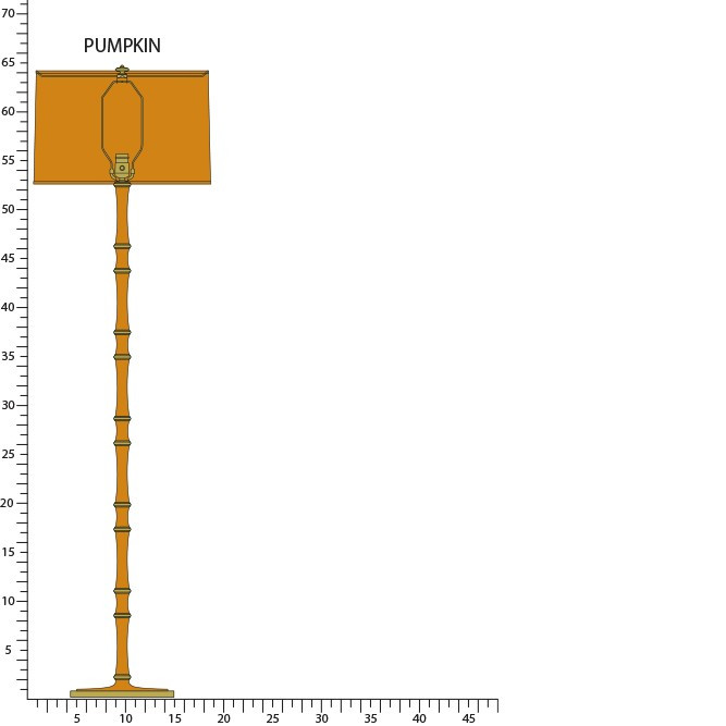Robert Abbey - PM73X - One Light Floor Lamp - Kane - Pumpkin w/Modern Brass