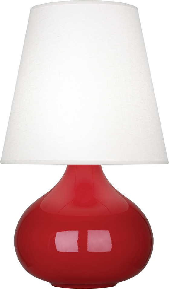 Robert Abbey - RR93 - One Light Accent Lamp - Small June - Ruby Red Glazed Ceramic