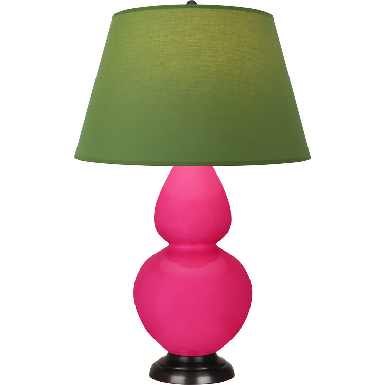 Robert Abbey - RZ21G - One Light Table Lamp - Double Gourd - Razzle Glazed Ceramic w/Deep Patina Bronzeed
