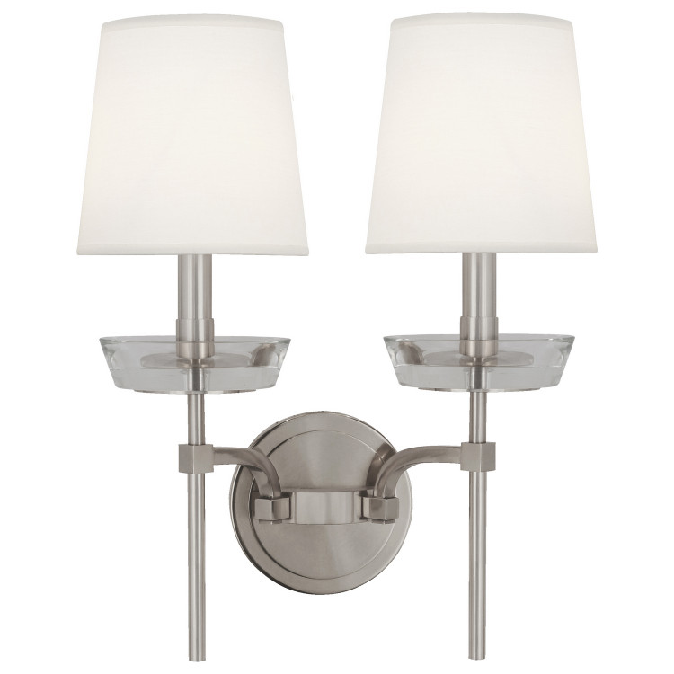 Robert Abbey - S609C - Two Light Wall Sconce - Cristallo - Polished Nickel w/ Clear Crystal