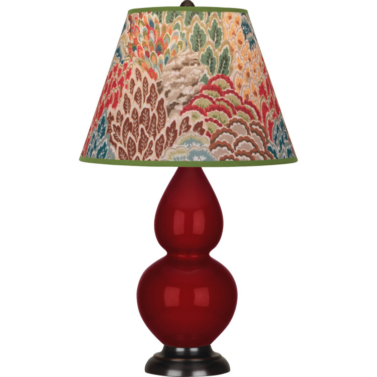 Robert Abbey - SA11F - One Light Accent Lamp - Small Double Gourd - Sangria Glazed Ceramic w/Deep Patina Bronzeed
