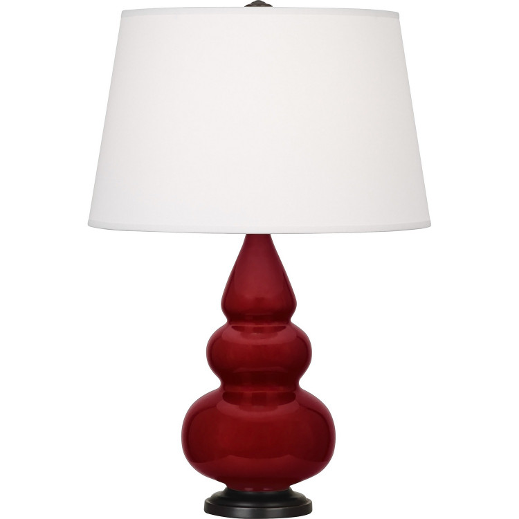Robert Abbey - SA31X - One Light Accent Lamp - Small Triple Gourd - Sangria Glazed Ceramic w/Deep Patina Bronze
