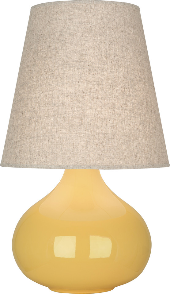 Robert Abbey - SU91 - One Light Accent Lamp - Small June - Sunset Yellow Glazed Ceramic