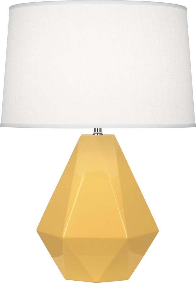 Robert Abbey - SU930 - One Light Table Lamp - Delta - Sunset Yellow Glazed Ceramic