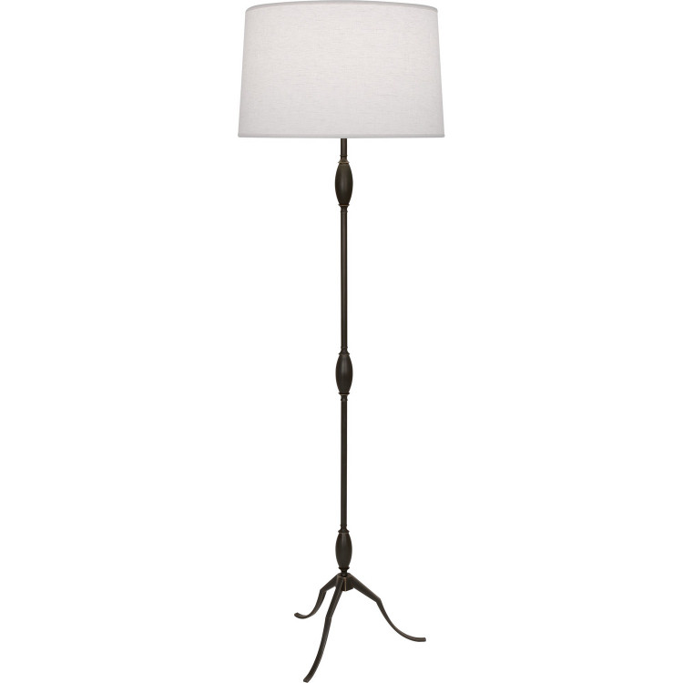 Robert Abbey - Z466 - One Light Floor Lamp - Grace - DEEP PATINA BRONZE