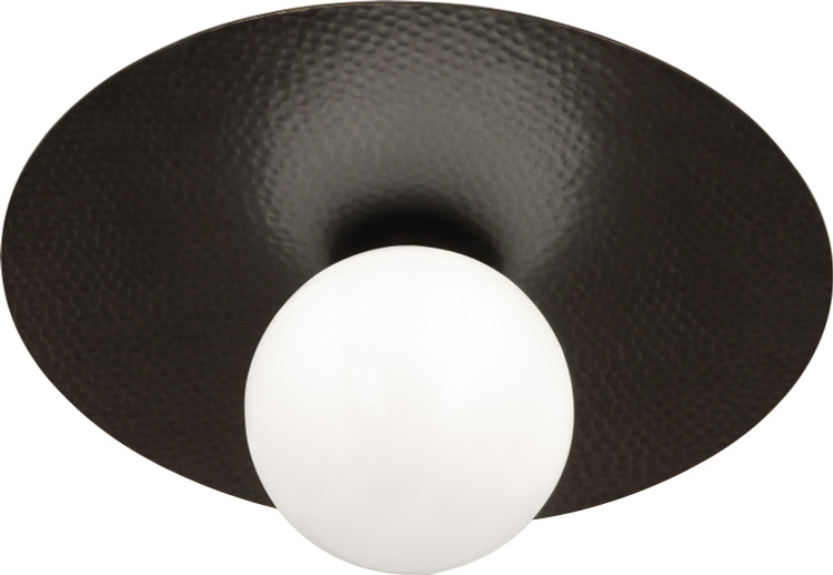 Robert Abbey - Z9875 - LED Flushmount - Dal - Deep Patina Bronze w/White Glass Shade Robert Abbey - Z9875 - LED Flushmount - Dal - Deep Patina Bronze w/White Glass Shade