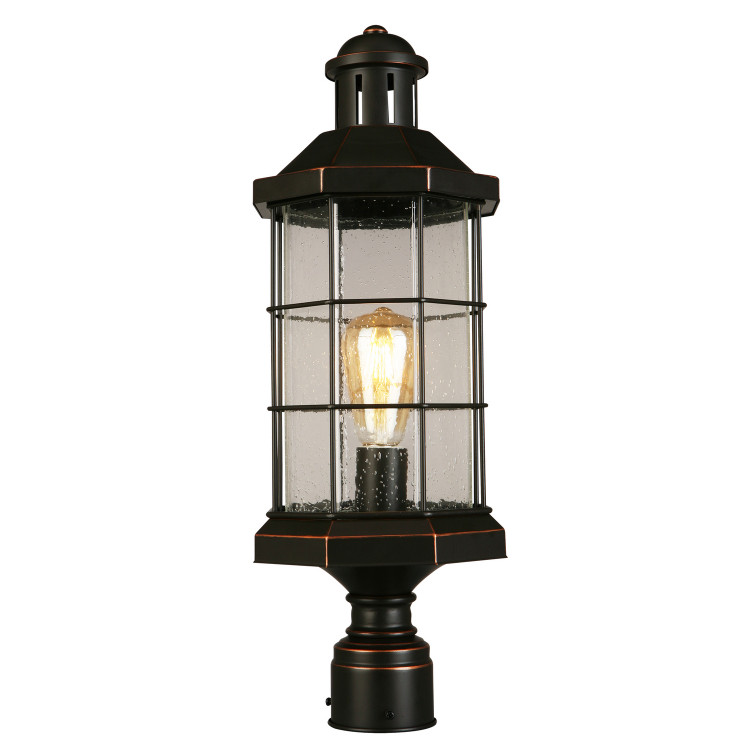 Eglo USA - 202874A - One Light Outdoor Post Mount - San Mateo Creek - Oil Rubbed Bronze