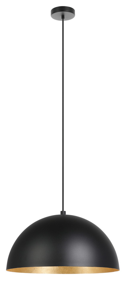Eglo USA - 205293A - One Light Pendant - Rafaelino - Structured Black / Gold Leaf