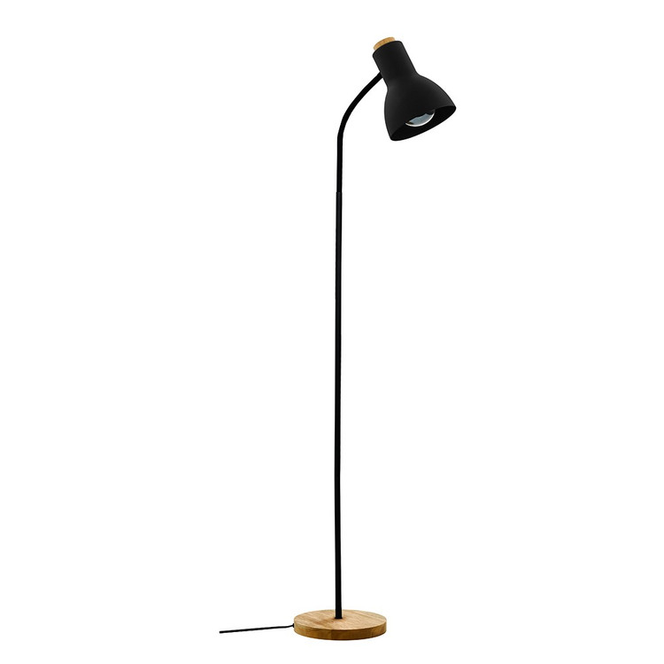 Eglo USA - 205633A - One Light Floor Lamp - Verdal - Black Wood