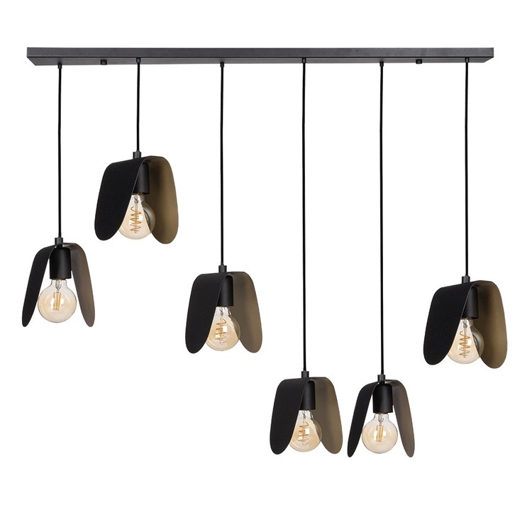Eglo USA - 390184A - Six Light Pendant - Serenara - Black