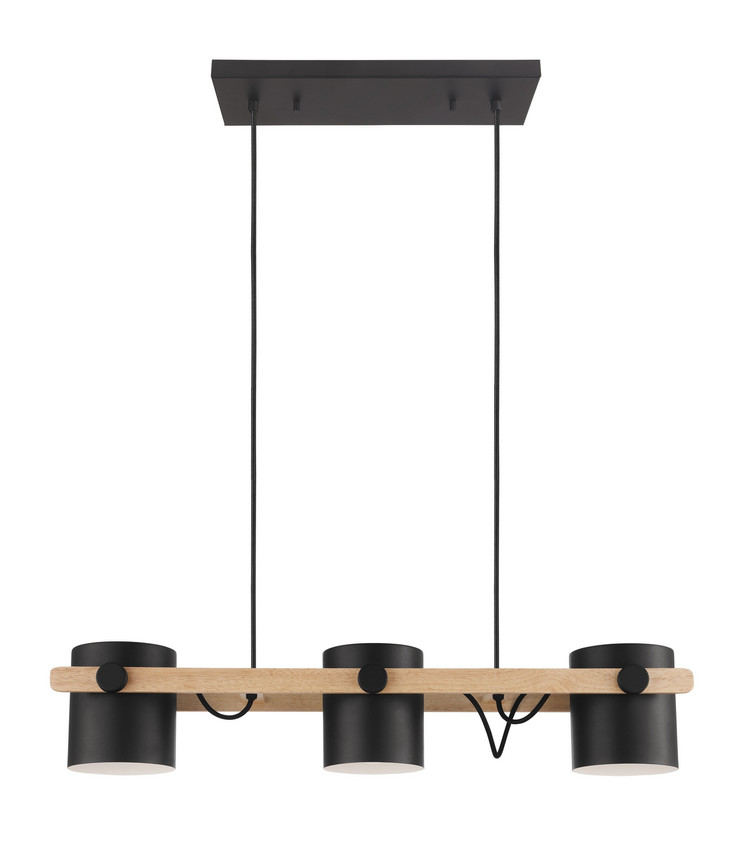 Eglo USA - 43045A - Three Light Pendant - Hornwood - Black