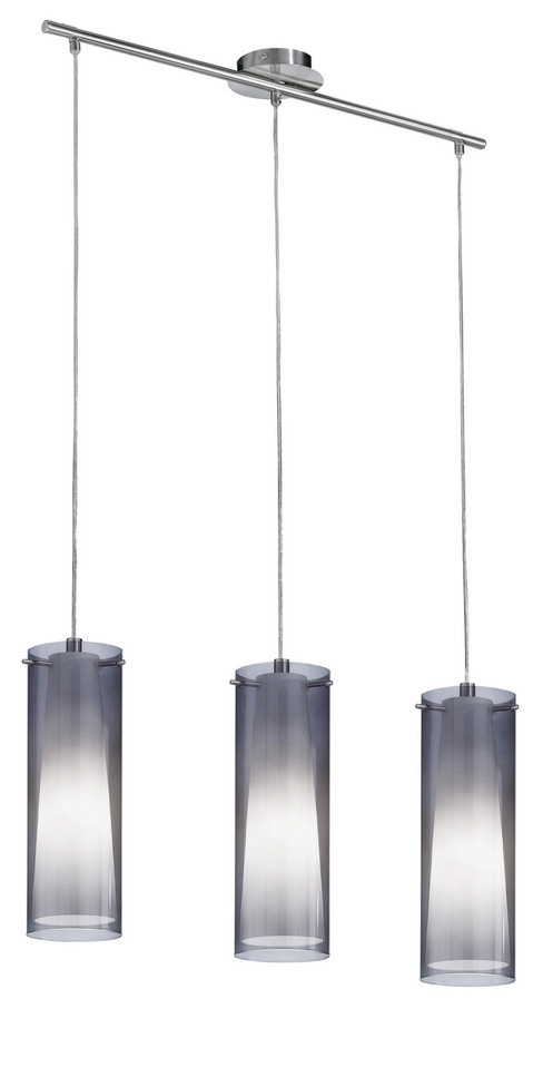 Eglo USA - 90305A - Three Light Linear Pendant - Pinto Nero - Matte Nickel