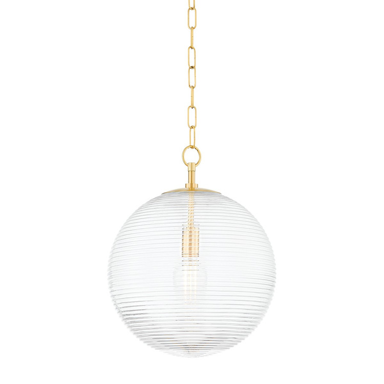 Mitzi - H815701L-AGB - One Light Pendant - Sara - Aged Brass