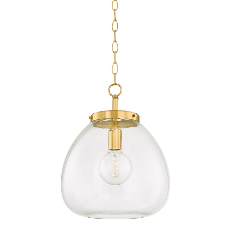 Mitzi - H997701L-AGB - One Light Pendant - Della - Aged Brass