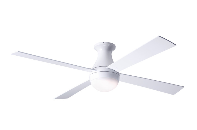 Modern Fan Co - BAL-FM-GW-42-WH-652-005 - 42Ceiling Fan - Ball Flush - Gloss White
