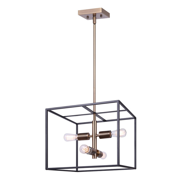 Canarm - ICH1069A04BKG15 - Four Light Chandelier - Bodie - Matte Black And Gold