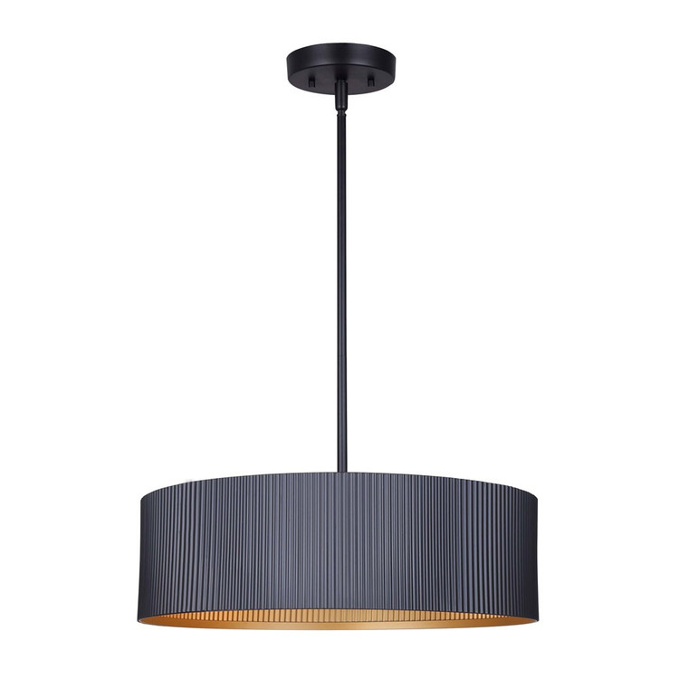 Canarm - ICH1119A03BK17 - Three Light Chandelier - Rexton - Matte Black