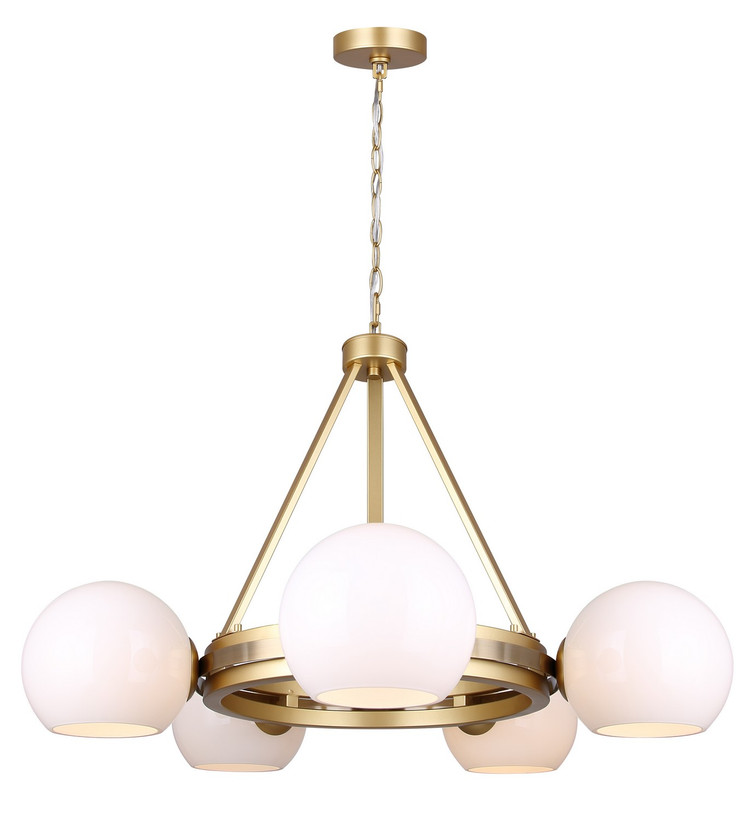 Canarm - ICH1169A05GDP9 - Five Light Chandelier - Monroe - Gold