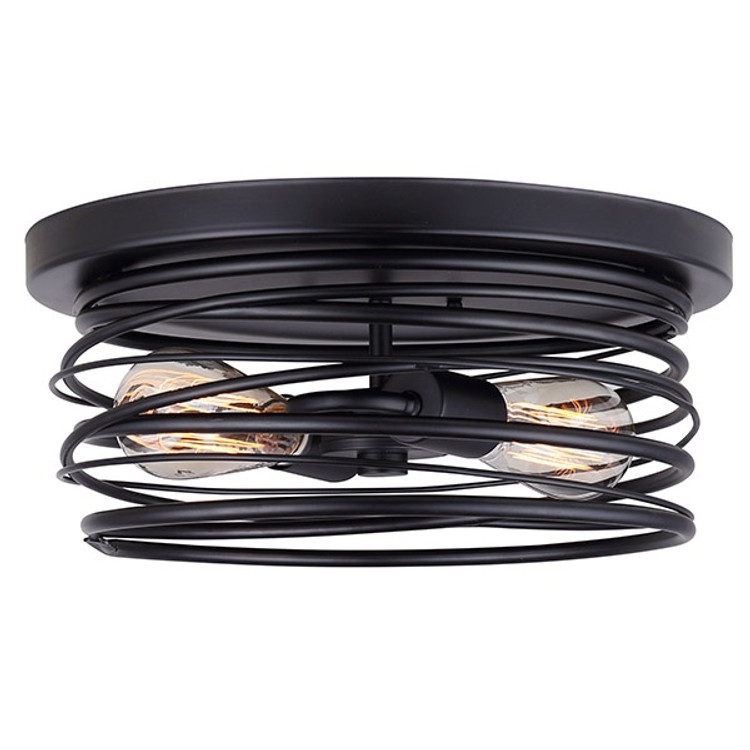 Canarm - IFM411B14BK - Two Light Flush Mount - Ryland - Black
