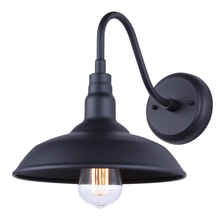 Canarm - IOL691BK - One Light Outdoor Wall Mount - Hattie - Sand Black