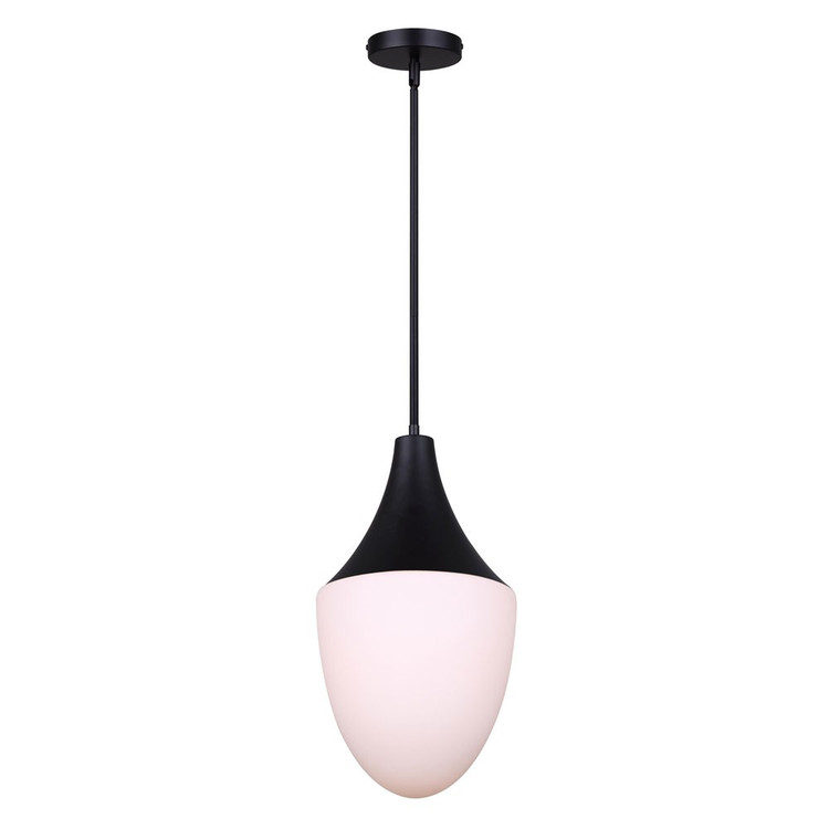 Canarm - IPL1121A01BK - One Light Pendant - Evlin - Matte Black