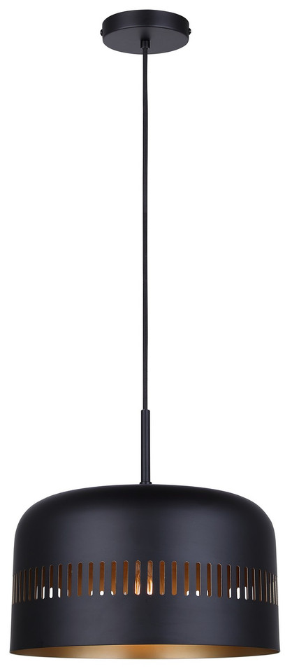 Canarm - IPL1207A01BK - One Light Pendant - Miles - Matte Black
