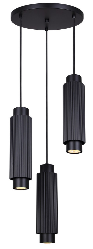 Canarm - IPL1231A03BK10 - Three Light Pendant - Cohen - Matte Black