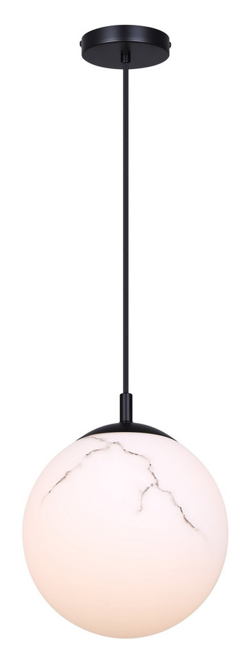 Canarm - IPL2101B01BK - One Light Pendant - Halsey - Black