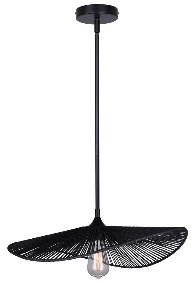 Canarm - IPL2208B01BK - One Light Pendant - Georgia - Matte Black