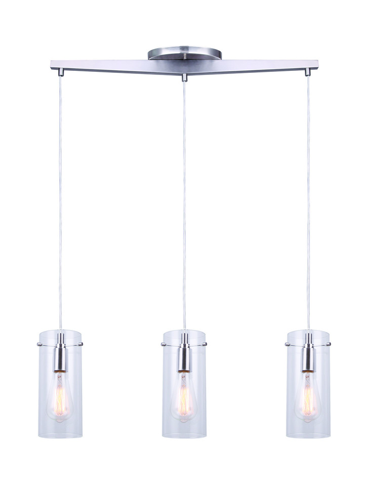 Canarm - IPL759A03BN - Three Light Pendant - Joni - Brushed Nickel
