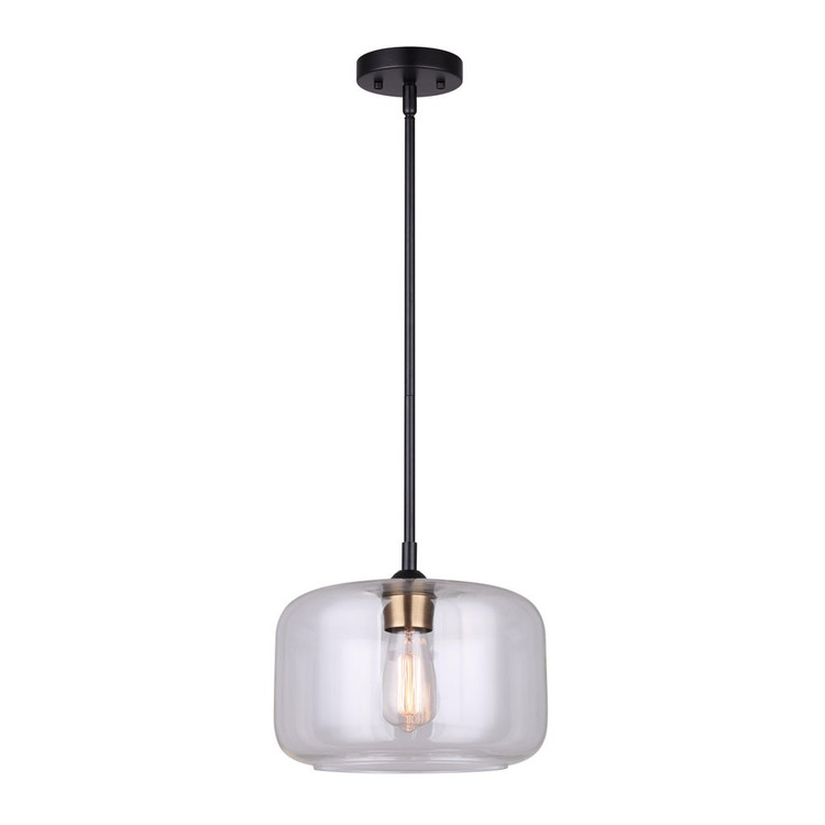 Canarm - IPL778B01BKG - One Light Pendant - Fauna - Matte Black And Gold