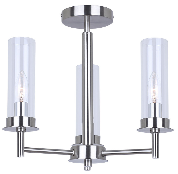 Canarm - ISF1205A03BN - Three Light Semi Flush Mount - Benson - Brushed Nickel