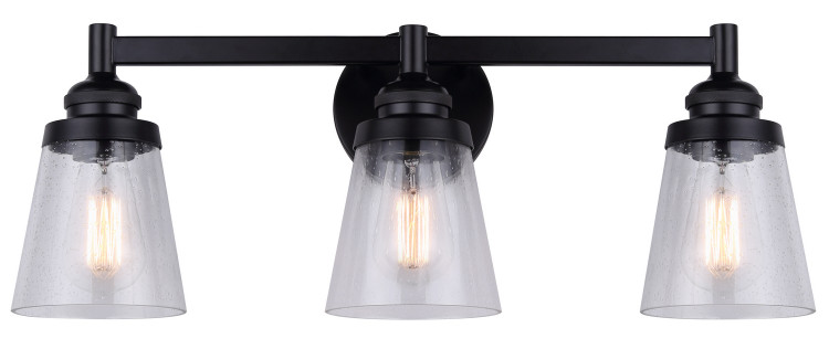 Canarm - IVL1097A03BK - Three Light Vanity - Declan - Matte Black