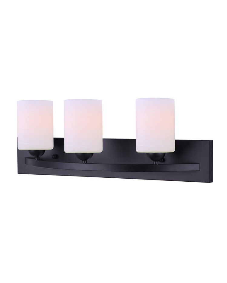 Canarm - IVL370A03BK - Three Light Vanity - Hampton - Black