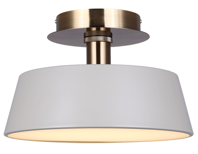 Canarm - LFM263A13GYG - LED Flush Mount - Jessa - Matte Gray And Gold