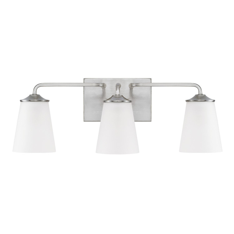 Capital Lighting - 114131BN-331 - Three Light Vanity - Braylon - Brushed Nickel
