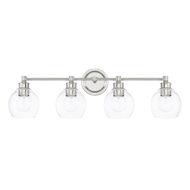 Capital Lighting - 121141PN-426 - Four Light Vanity - Mid Century - Polished Nickel