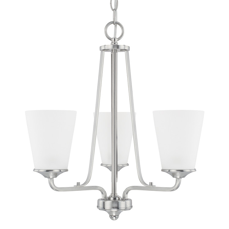 Capital Lighting - 414131BN-331 - Three Light Chandelier - Braylon - Brushed Nickel Capital Lighting - 414131BN-331 - Three Light Chandelier - Braylon - Brushed Nickel