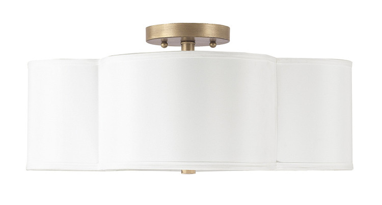 Capital Lighting - 4453BG-561 - Four Light Semi Flush Mount - Quinn - Brushed Gold