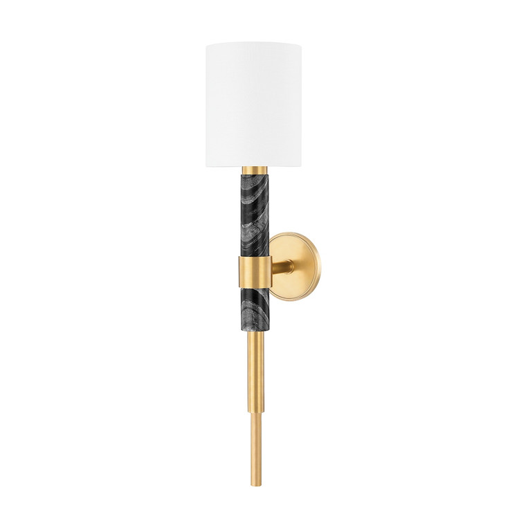 Corbett Lighting - 396-01-VB/BM - One Light Wall Sconce - Solstice - Vintage Brass