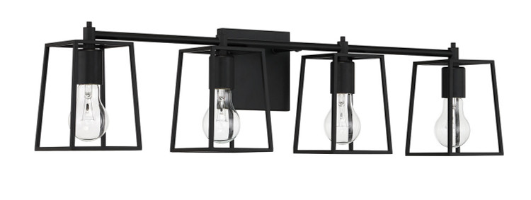 Craftmade - 12132FB4 - Four Light Vanity - Dunn - Flat Black