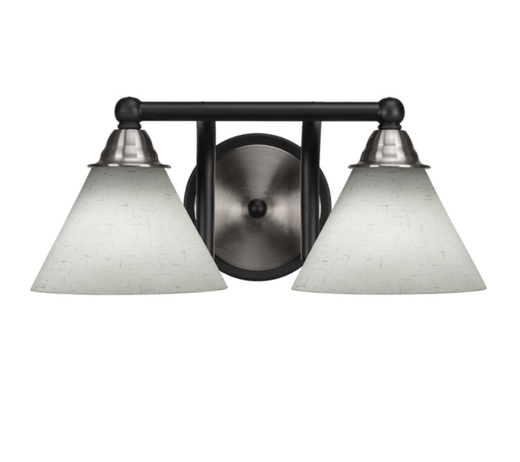 Toltec Lighting - 3422-MBBN-312 - Two Light Bath Bar - Paramount - Matte Black & Brushed Nickel