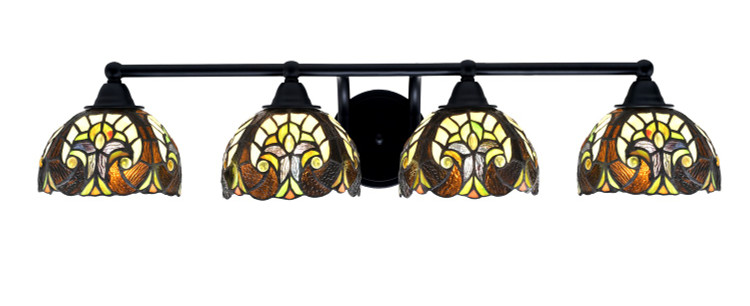 Toltec Lighting - 3424-MB-9945 - Four Light Bath Bar - Paramount - Matte Black