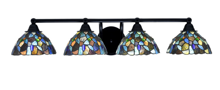 Toltec Lighting - 3424-MB-9955 - Four Light Bath Bar - Paramount - Matte Black